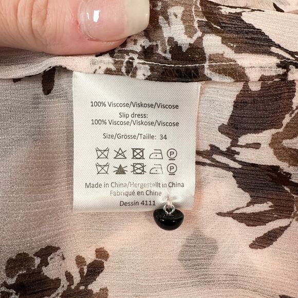 Baum Und Pferdgarten Aia Printed Shirt Dress Floral Puff Sleeve Tiered Maxi - Picture 13 of 16